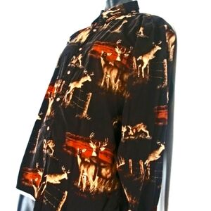 Morgan Creek Outfitters Hunting Print Button Front